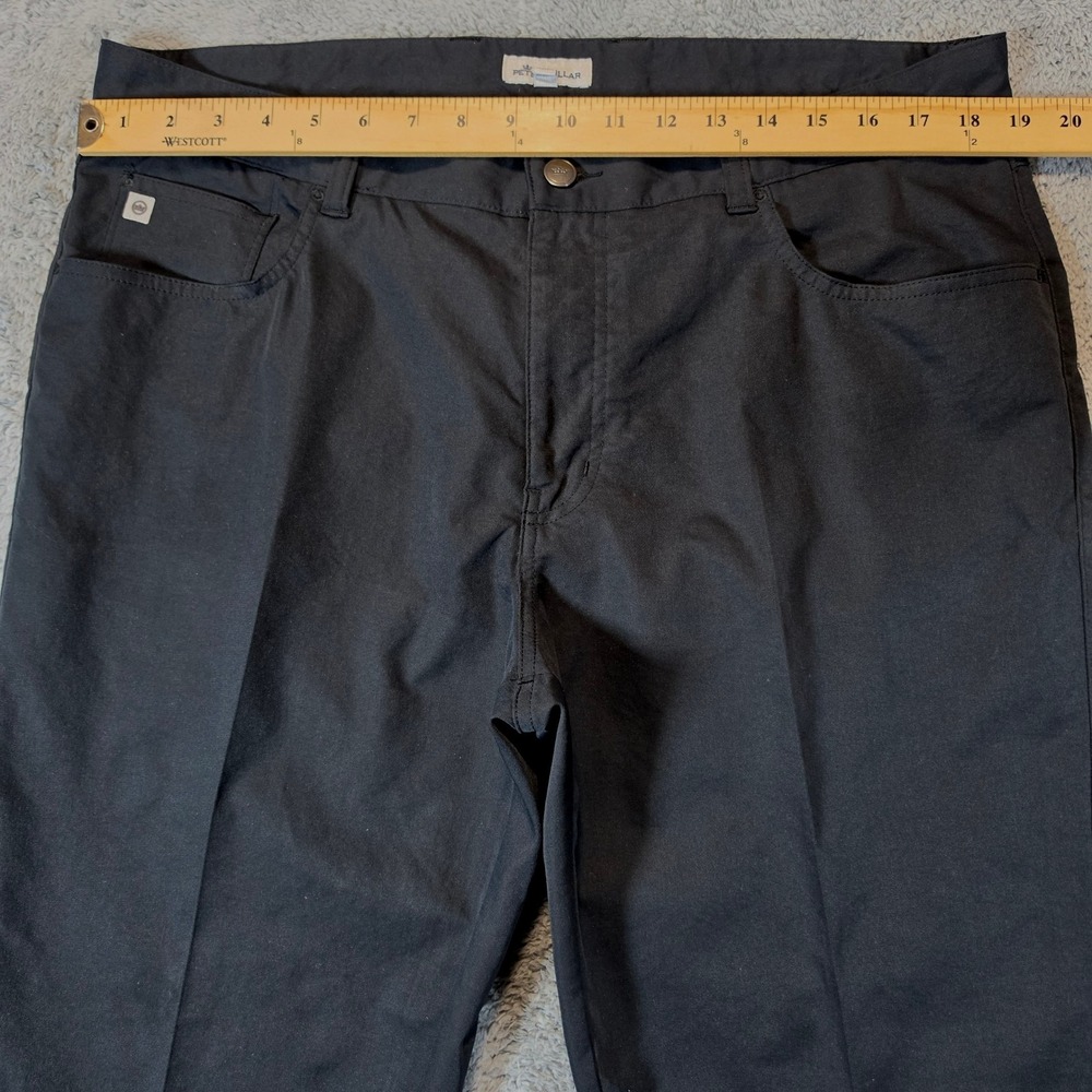 Peter Millar Eb66 Pants Mens 38x32 Black Performance Five Pocket Golf Crown - Picture 7 of 10